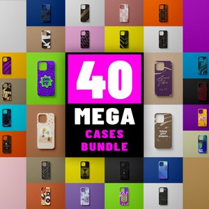 Phone Case Designs Mega Bundle | Retro-Telefon-Kasten SVG | Sublimations-Handyhüllen-Set | iPhone Sublimationsdesign | PNG
