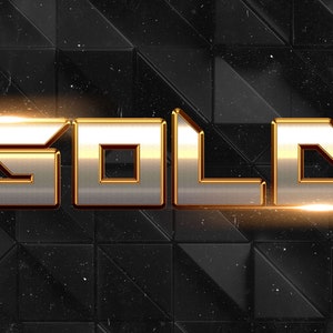 Gold Text Effect, 3D Text, text effect, styles, photoshop