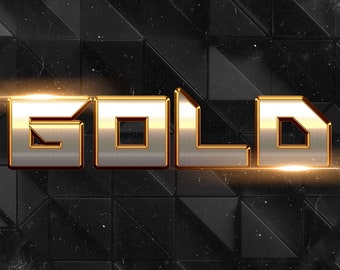 Gold Text Effect, 3D Text, text effect, styles, photoshop