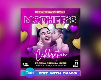 Mother’s Day Canva Template | Editable Design | Printable Gift Flyer | Digital Download