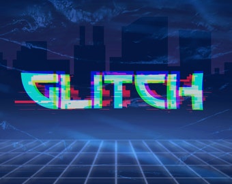 Glitch Text Effect, Technology, 3D Text, text effect, styles, photoshop, Neon