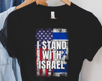 Estoy con la camiseta de Israel, oro por la camisa de Israel, apoyo a Israel, camisa de la bandera de Israel de EE.UU.