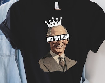 Inte min kung T-shirt, kröningsprotesttröja, antimonarki-tröja, avskaffa monarkin