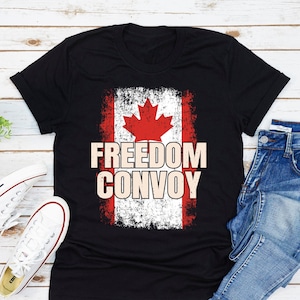 Freedom Convoy 2022 T-Shirt, Canadian Flag Shirt,  Support Truckers Shirt, Thank You Truckers
