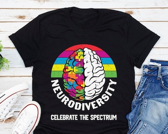 Neurodiversiteit Vier Het Spectrum T-Shirt, Autisme T-Shirt, Neurodiversiteit T-shirt, Autism Awareness Shirt, Autism Support Shirt