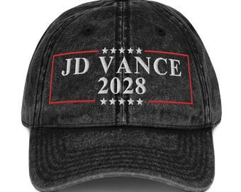 JD Vance 2028 Hat. Embroidered Vance For President 2028 Twill Cap, Vote For Vance Hat