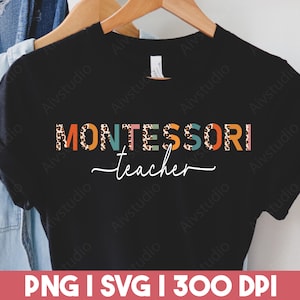 Enseignant Montessori SVG PNG, Svg Montessori, éducateur de la petite enfance Svg, idée cadeau enseignant Montessori, fichier de coupe