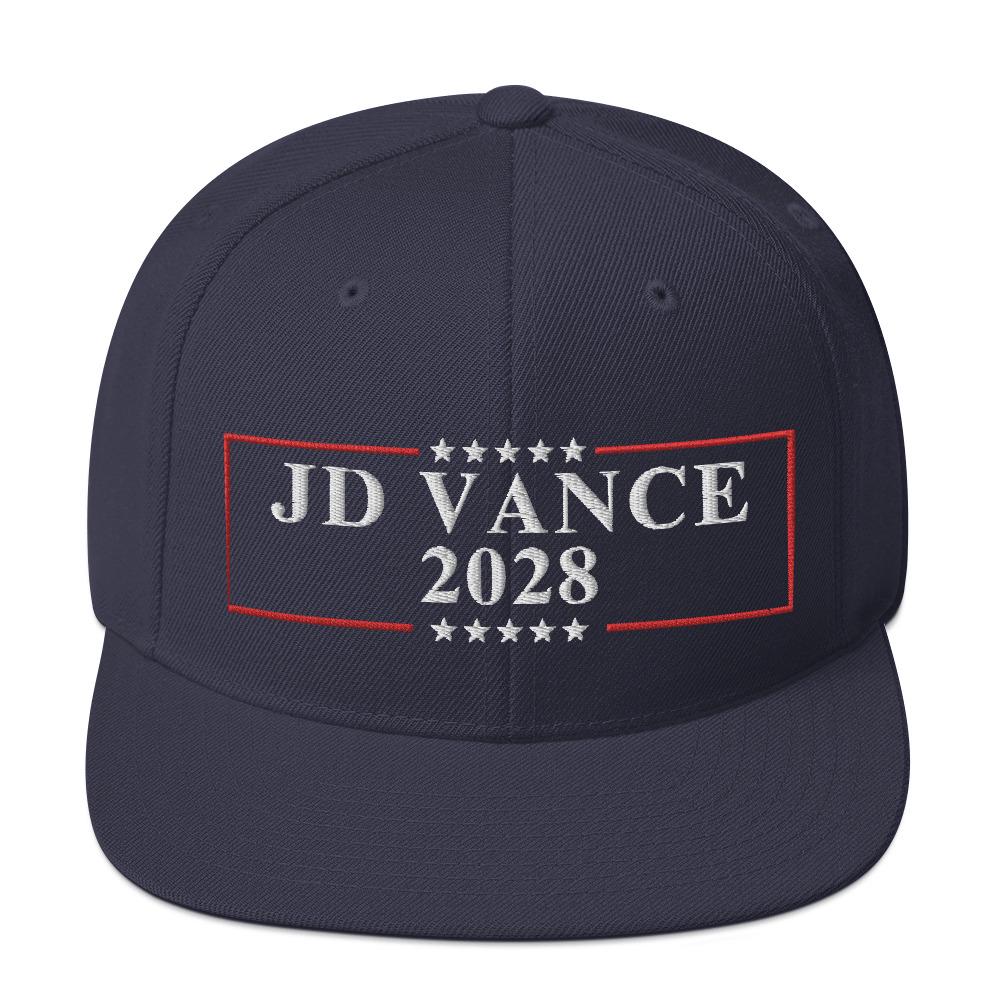 Tilldawnキャップ JD Vance 2028 Snapback Hat, Embroidered Vance for President 2028