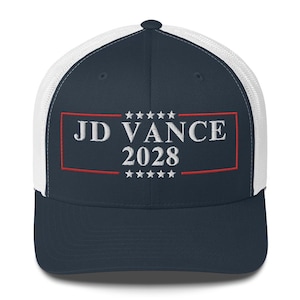 Gorra de camionero JD Vance 2028, gorra Vance For President 2028, gorra bordada Vance 2028