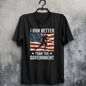 Ik loop beter dan de overheid T-shirt, grappig politiek tshirt, running tshirt, cadeau voor hardloper