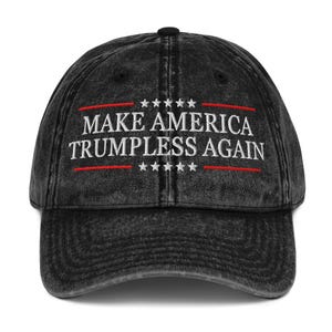 Bonnet Make America Trumpless Again - Casquette en sergé brodé vintage