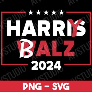 Harry Balz 2024 PNG & SVG, Harris Walz Parody Meme Png, Divertido Kamala Png, Sublimación Png Descarga instantánea