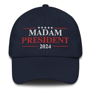 Madam President Kamala Harris Hat, First Female President Cap, Kamala Harris 2024 Hat