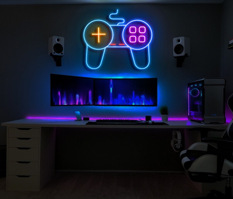 Personalize Game Neon Sign Sign Neon Light Custom Led Gaming Etsy