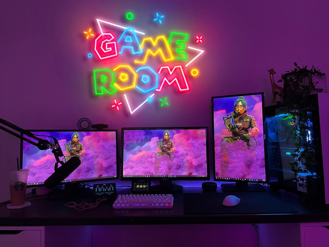 Personalize Game Neon Sign Sign Neon Light Custom Led Gaming Etsy