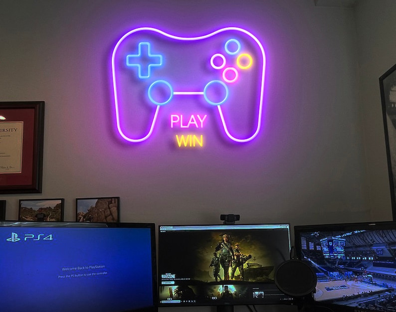 Game Room Neon Sign Led Lights for Gaming Room Custom Neon Etsy