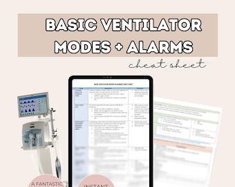 Hoja de referencia de alarmas y modos básicos del respirador / Hoja de referencia del respirador