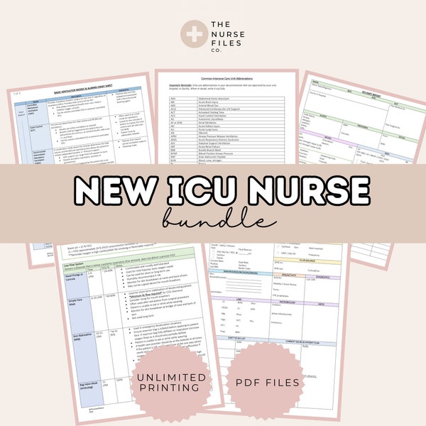 New ICU Nurse bundle | ICU Nurse | ICU Resources