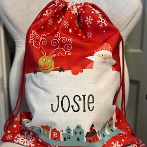 Customizable/personalisable Christmas Gift Sack; Christmas Gift Bag
