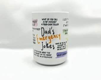 Emergency Dad Jokes Coffee Mug, Father's Day Gift