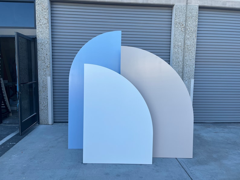 Set of 3 Half Arch Backdrops MDF Wood Event Backdrop Paint Etsy