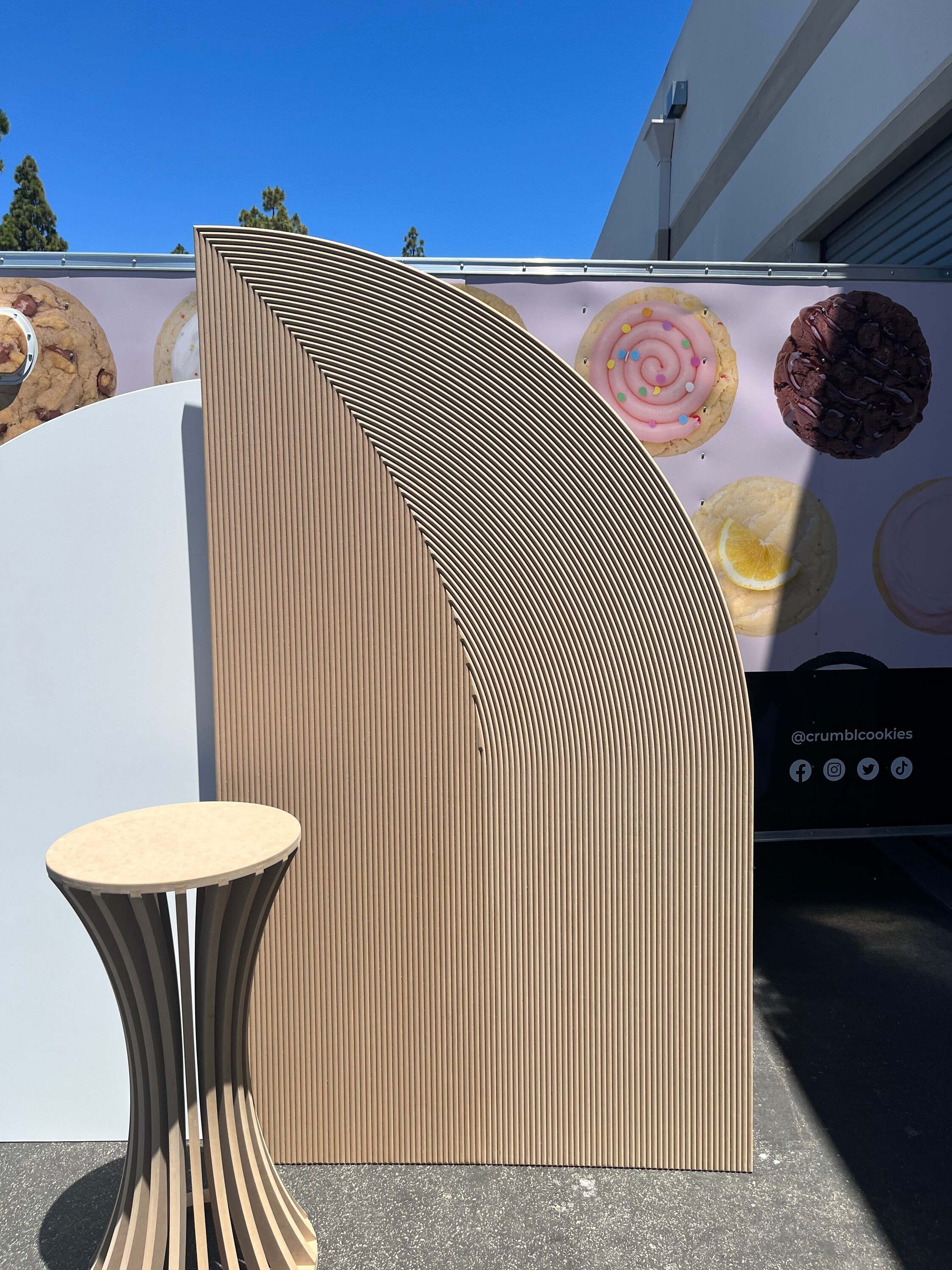 Custom MDF Arch Backdrop Set - Wedding Event Photo Walls Wood Curved ...