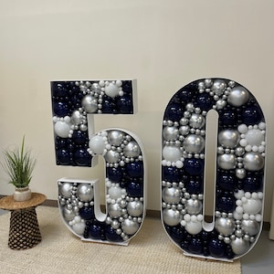 Large Party PROP Numbers or Letters: 4ft Foam or Wood Marquee