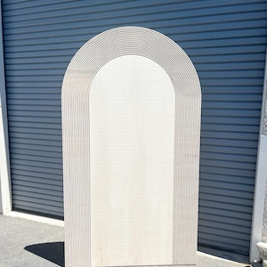 Wood Rainbow Arch Backdrop: 9" Beaded MDF Event Arch PROP, Ships from CALIFORNIA