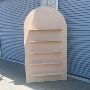 Radius Arch Backdrop Wall with Removable Shelves - (Local pickup ONLY) - Party Favor Display, product display wall, Champagne Wall display