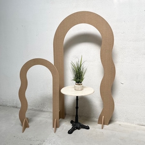 2-Piece Squiggle Arch Set - 4' and 7' tall , Reusable! MDF wood,