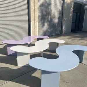 Paintable MDF Children's Party Table, Squiggle Design, Removable Legs