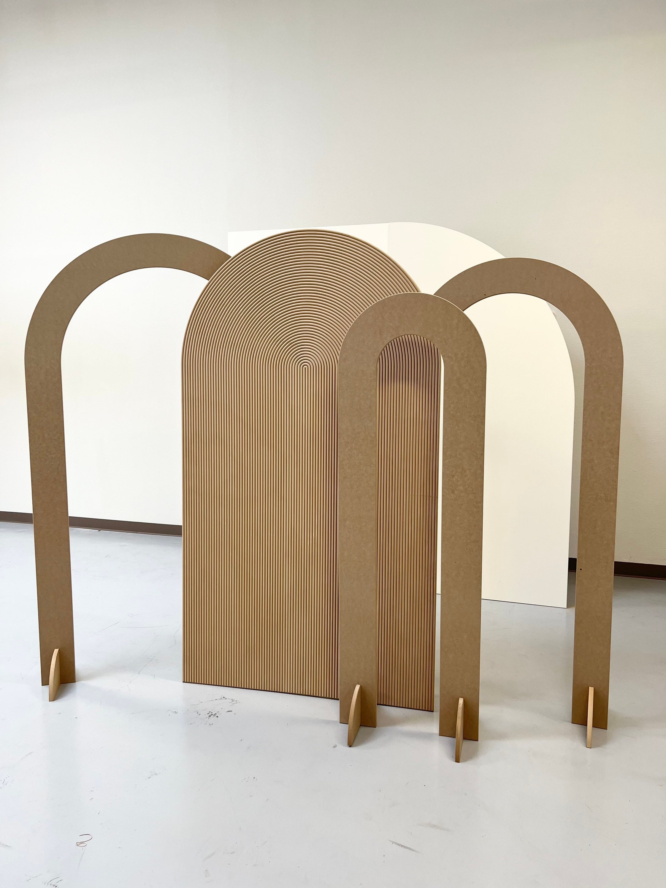 Wood Rainbow Arch Backdrop Set 4x7 Full Beaded Arch Open Etsy