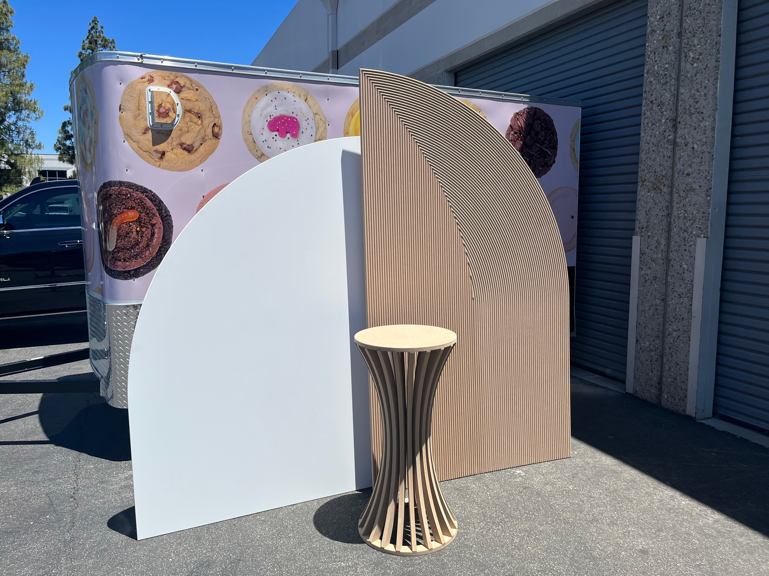 Custom MDF Arch Backdrop Set - Wedding Event Photo Walls Wood Curved ...