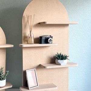 One custom Tabletop Shelving Display - Wood MDF - Removable Shelves and Detachable Base, Holiday Display