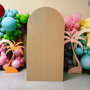 Full Beaded Arch Party Backdrop - Rippled Look - Reusable Event Panel, Photo Wall Prop, Balloon Arch Wall
