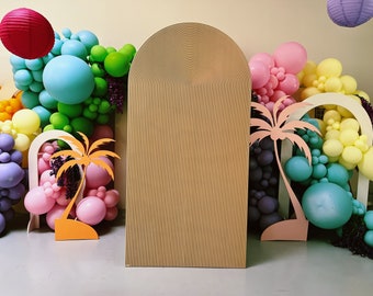 Full Beaded Arch Party Backdrop - Rippled Look - Reusable Event Panel, Photo Wall Prop, Balloon Arch Wall