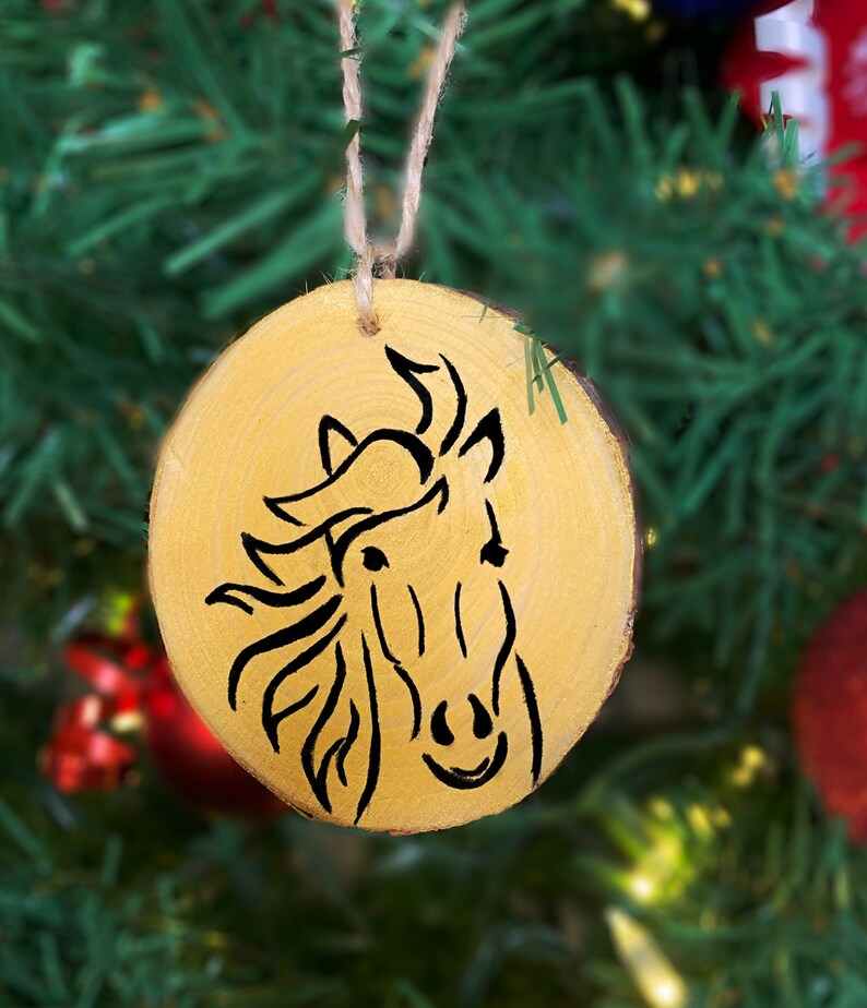 Horse Ornamenthorse Christmas Ornamentshorse Wood Etsy