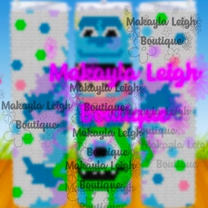 Monster friends rhinestone tumbler pattern