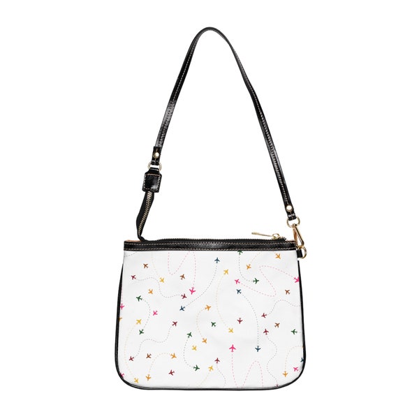 Airplane Small Shoulder Bag-white