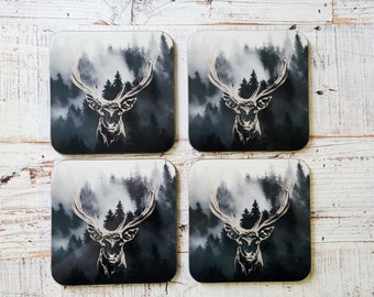 Stag Coasters | Coaster | Birthday Gifts | Dinnerware Sets | Table Setting | Stag | Christmas Coasters | Stag Coasters | Christmas