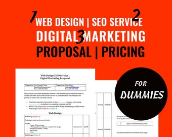 Complete Web Design Proposal + Digital Marketing + SEO Service Contract with Pricing | Website Designer Template Proposal and Process