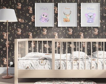 Safari Animal Nursery Prints: Set of 6, Baby Room Decor (Digital Download)
