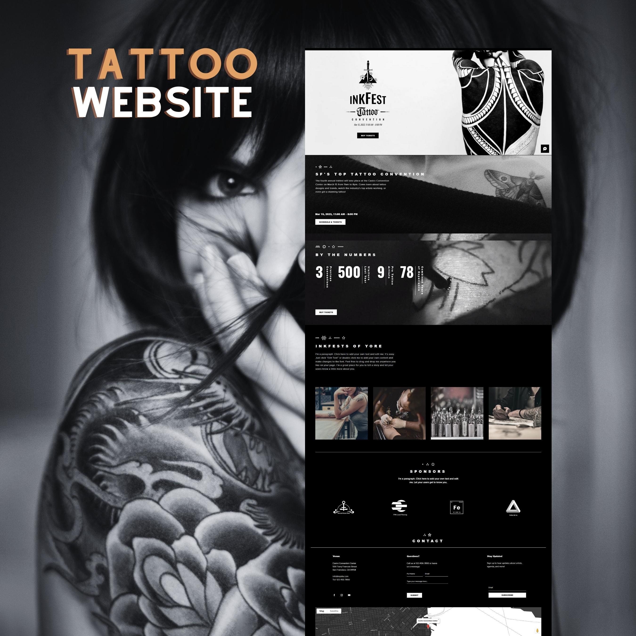Wix Website Design Template for Tattoo Artist, Setup & Edit Tattoo Shop Wix Website Design Template for Tattoo Artist, Setup & Edit Tattoo Shop