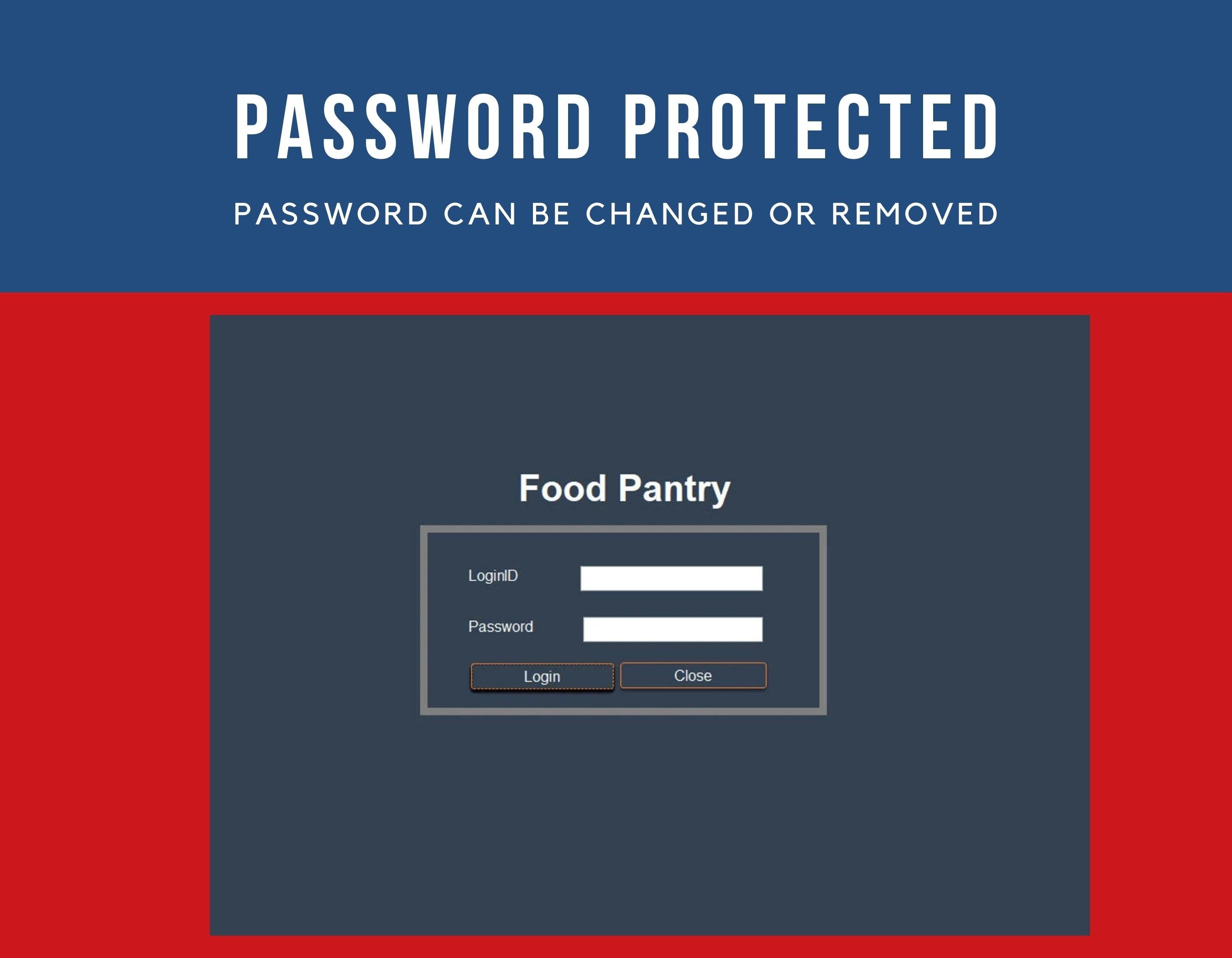 Food Pantry Inventory Microsoft Access Database for Church, Food Bank