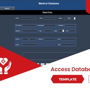 Healthcare Database for Patient information | Track Patients, CSPO, MOH and more | Access 100% Editable | Secured Access Template