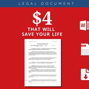 Prenuptial Agreement | Premarital & Marital Property Agreements | Editable Prenup Template | Prenup Contract Agreement
