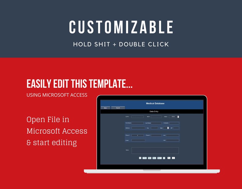 Patient Information Database: Microsoft Access Template - Etsy