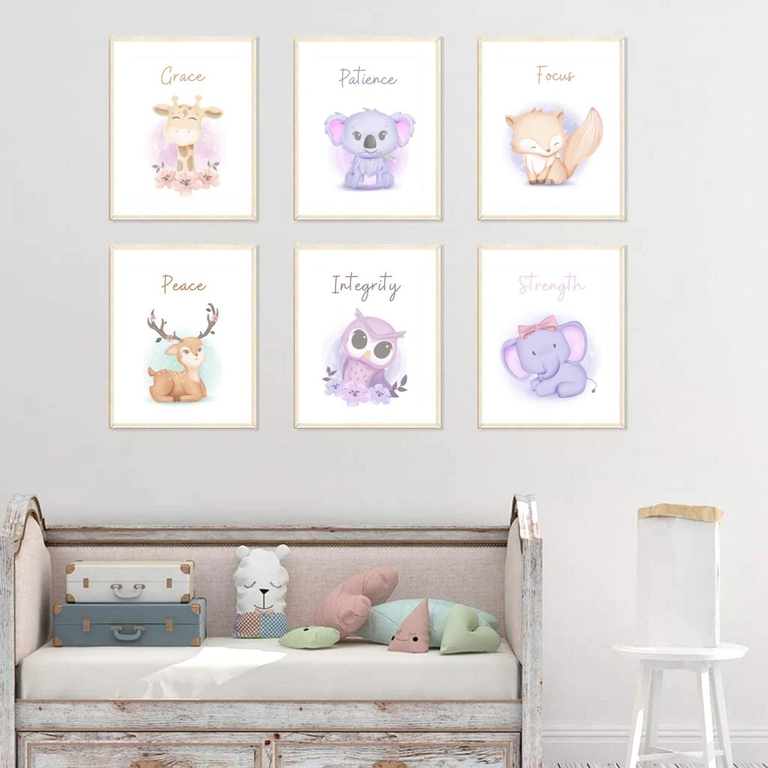 Nursery Wall Art and Nursery Prints, Printable Wall Art, Baby Animal Prints for Nursery, Safari ...