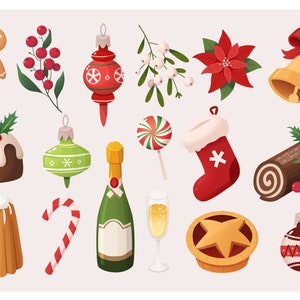 Christmas SVG Ornaments Decorations, Christmas SVG & PNG Design | Candy Cane, Ginger Cookie, Holly Tree, Red Berries, Christmas Balls, Toys