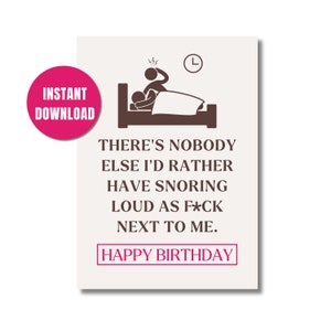 Funny Happy Birthday Card for him | Husband Birthday Card & Gift for Husband Boyfriend